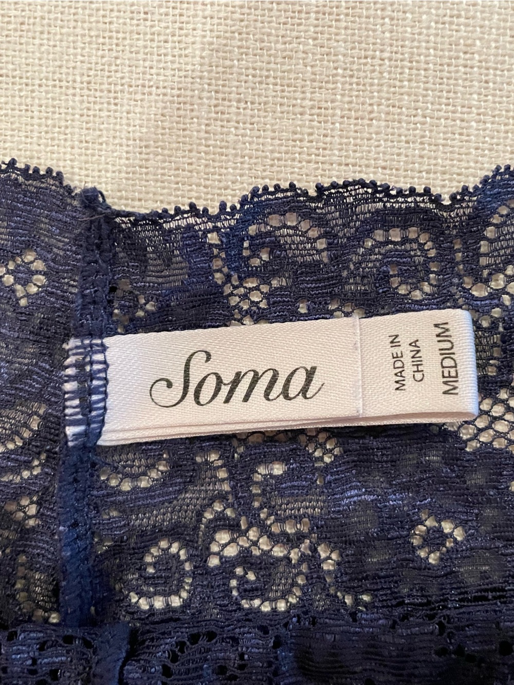 Soma Navy Lace Bralette & Matching Panties - Picture 15 of 15